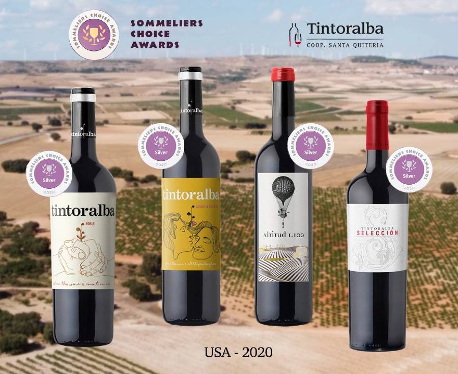 Lee más sobre el artículo Los vinos de Tintoralba reciben cuatro medallas en los premios Sommelier Choice Awards de EEUU