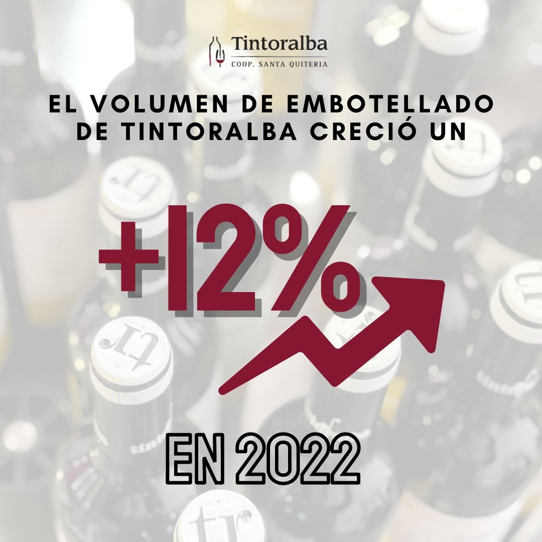 Lee más sobre el artículo Tintoralba cierra 2022 con un aumento del 12% de  su embotellado respecto al año anterior